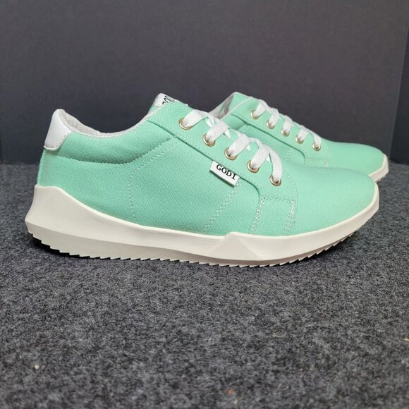 GODI CCCXIII Edsel Low Top Sneakers Mint Green New - Picture 7 of 12
